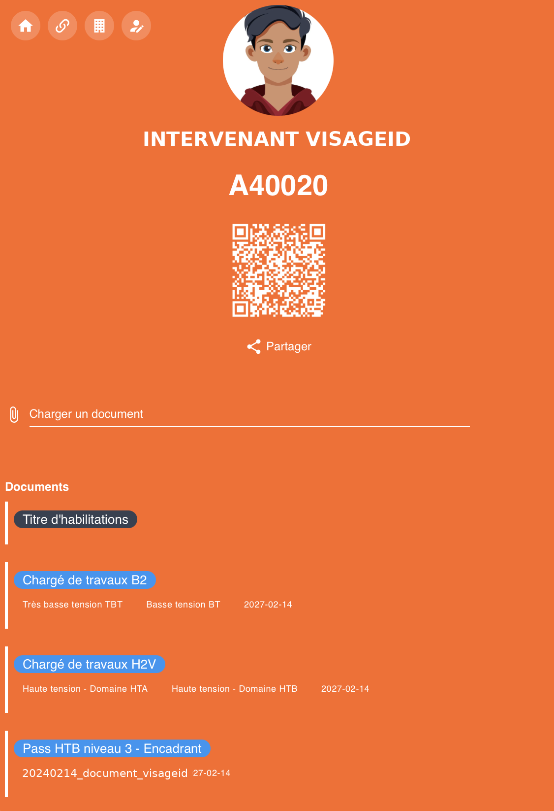 Capture anonymisée d’un VisageID affiché sur téléphone